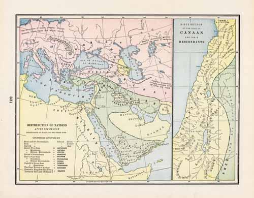 Distribution of Nations after the Deluge and Canaan