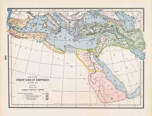 Map of the First Great Empires (BC 3000-500) Map of the First Great Empires (BC 3000-500)