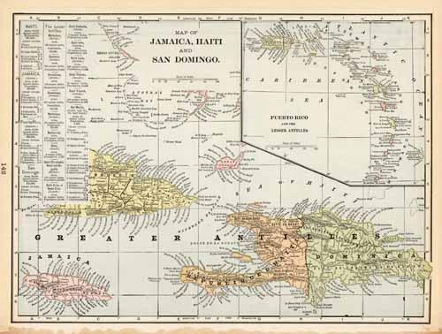 Map of the Jamaica Map of the Jamaica
