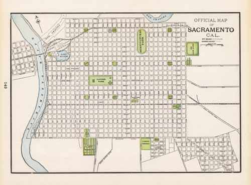 Official Map of Sacramento Cal. Official Map of Sacramento Cal.
