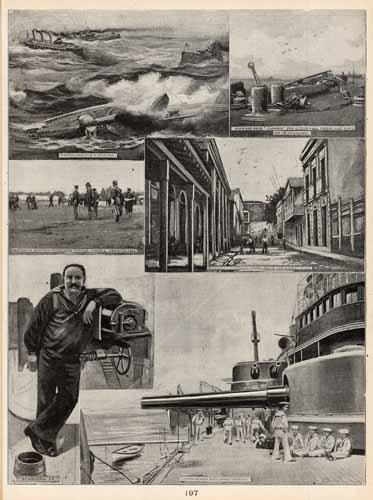 Torpedo Boats in a High Sea. Forward Deck Cleared for Action. Governor Hastings Consulting Colonel Coryell