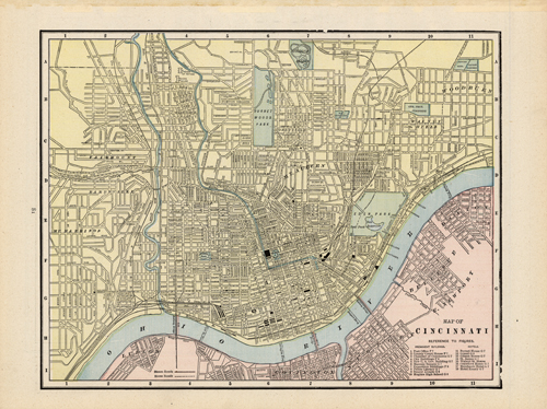Map of Cincinnati