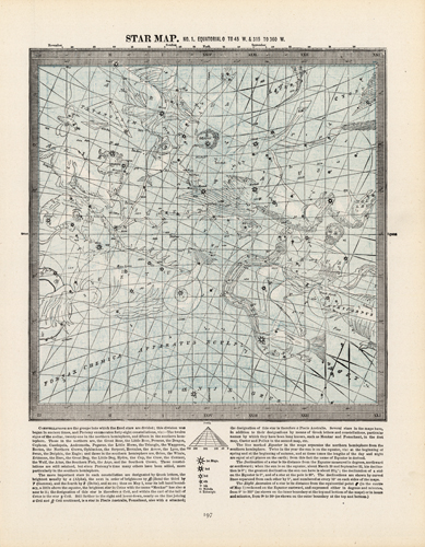 Star Map. No. 1. Eqautorial 0 to 45 W. & 315 to 360 W.