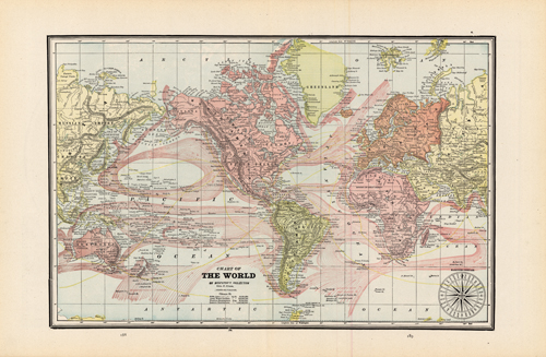 Chart of the World on Mercators Projection'