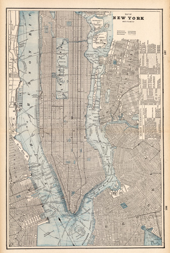 Map of New York and Vicinity