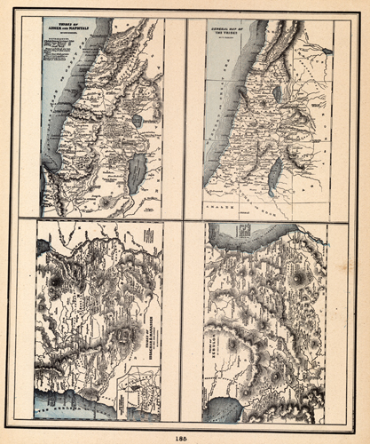 Tribes of Asher and Napthali; General Map of the Tribes; Tribe of Zebulon; Tribes of Issachar & Manas