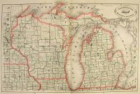 New rail Road and County Map of Michigan & Wisconsin