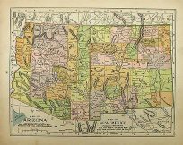 Map of Arizona and Map of New Mexico