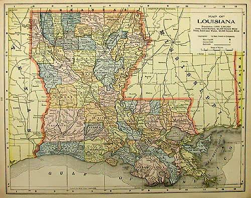 Map of Louisiana Map of Louisiana