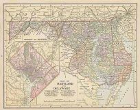 Map of Maryland and Delaware
