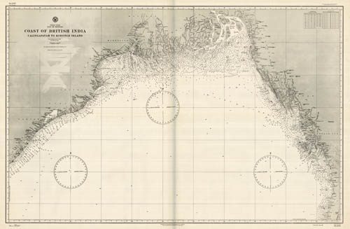 India / Bangladesh / Mayanmar - Indian Ocean - Bay of Bengal - Coast of British India - Calingapatam to Koronge Island