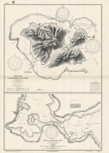 Solomon Islands - Southwest Pacific Ocean - Santa Cruz Islands - Vanikoro Islands (La Perouse); Tevai and Manevai Bays