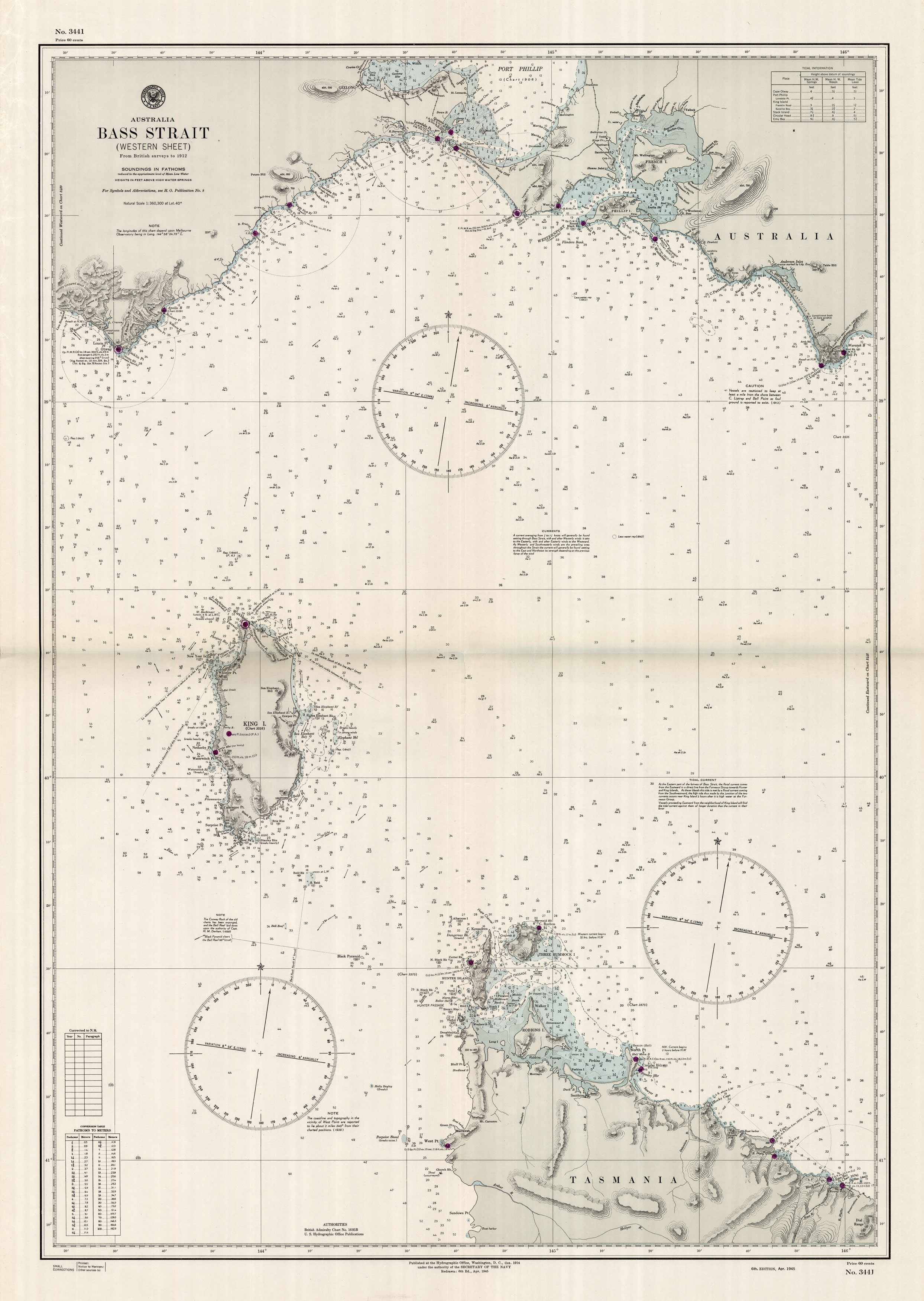 Australia - Bass Strait (Western Sheet) - Art Source International