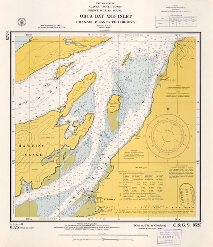 United States - Alaska - South Coast - Prince William Sound - Orca Bay and Inlet / Channel Islands to Cordova