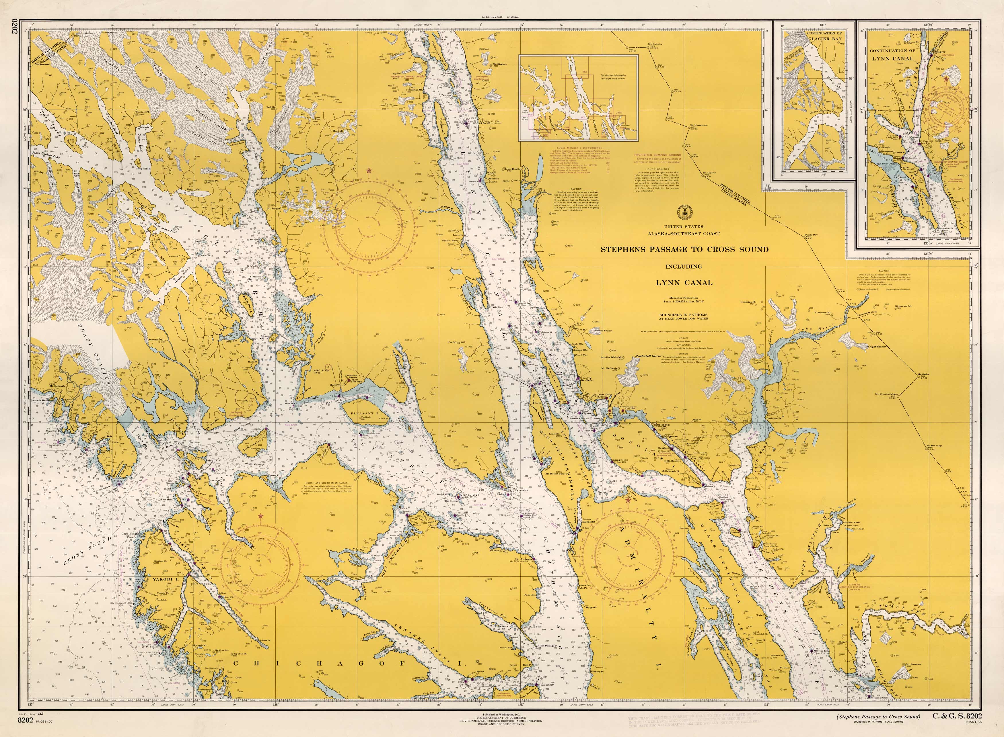 United States - Alaska - Southeast Coast - Stephens Passage to Cross ...