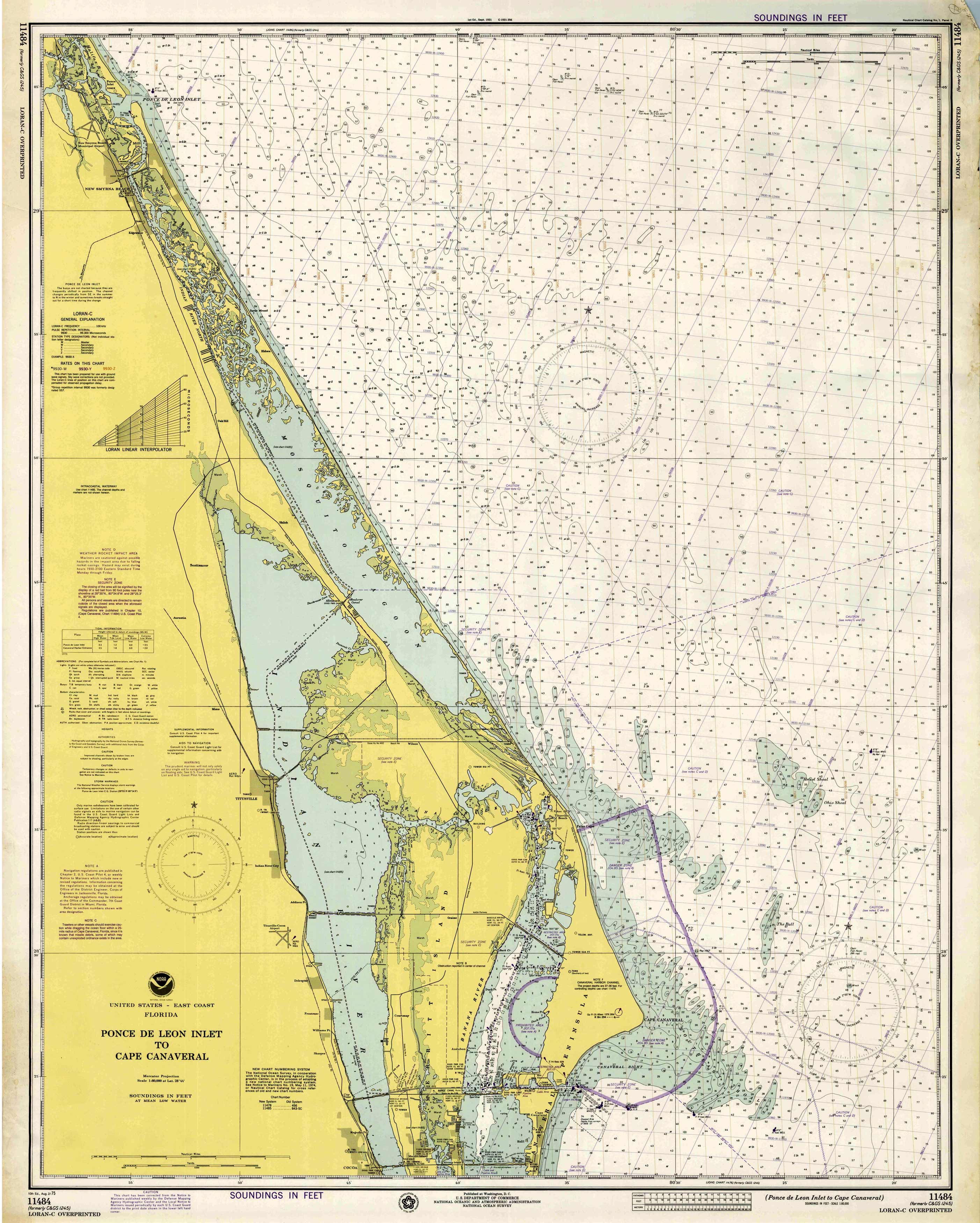 United States - East Coast, Florida, Ponce de Leon Inlet to Cape ...