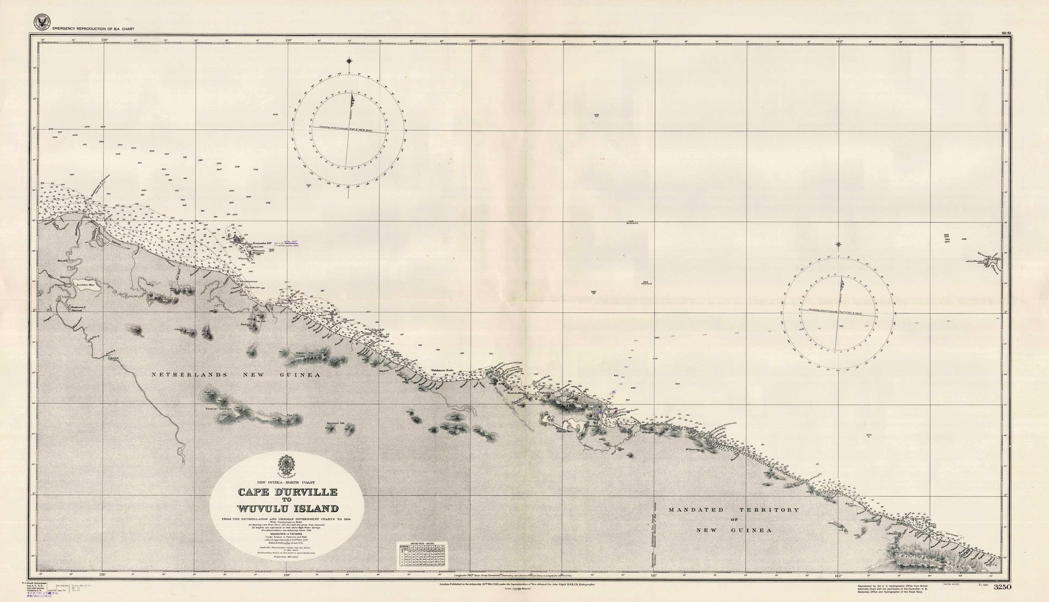 New Guinea - North Coast - Cape DUrville to Wuvulu Island'