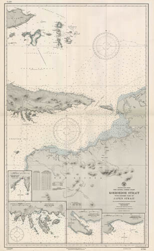 Netherlands Indies - New Guinea - North Coast - Koeroedoe Strait with Eastern part of Japen Strait - Seroei Bay - Ambai Islands - Randowaja Bay - Samberbaba Bay