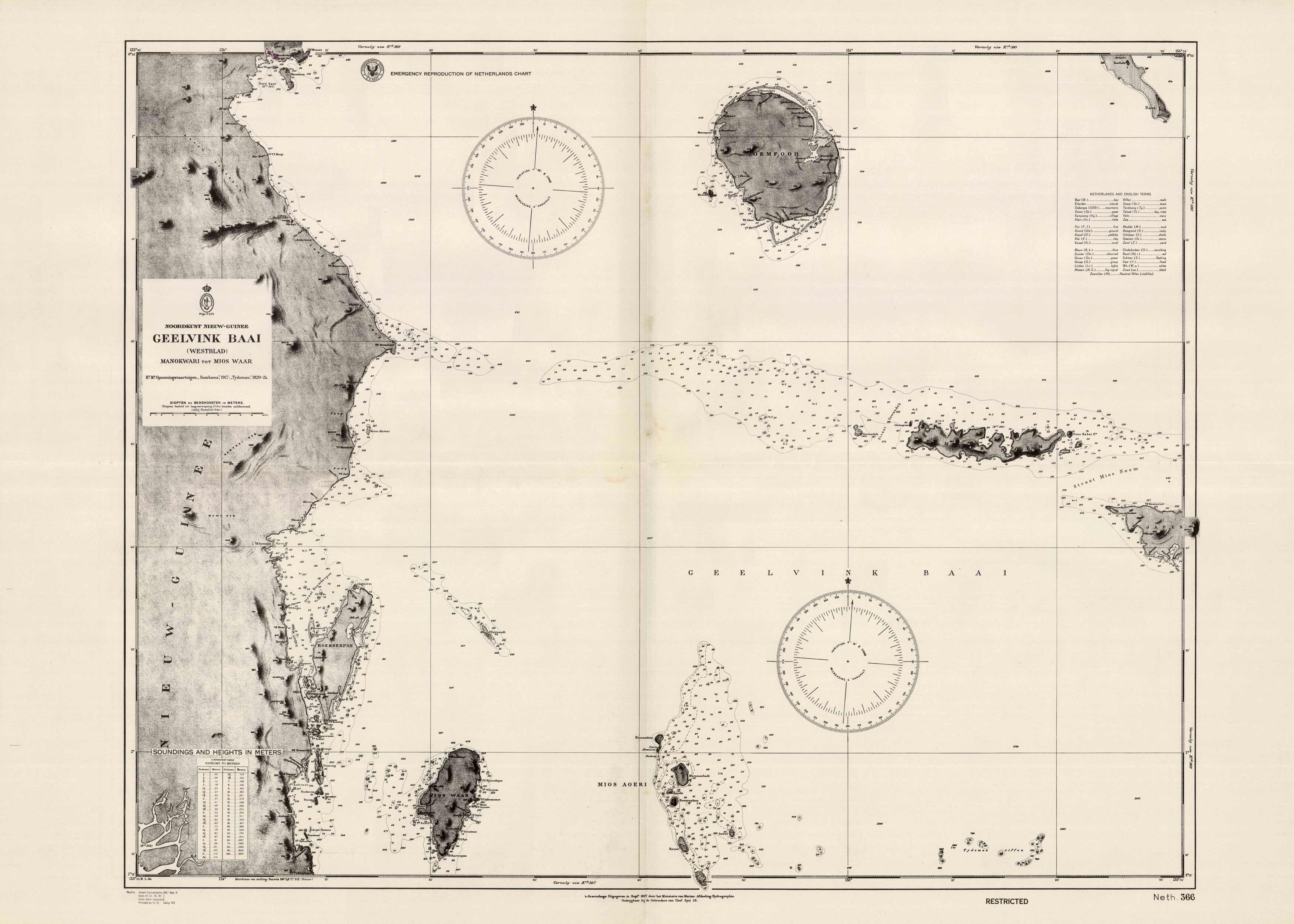 Noordkust Nieuw Guinee (North Coast - New Guinea) - Geelvink Baai (Westblad) - Manokwari tot Mios Waar