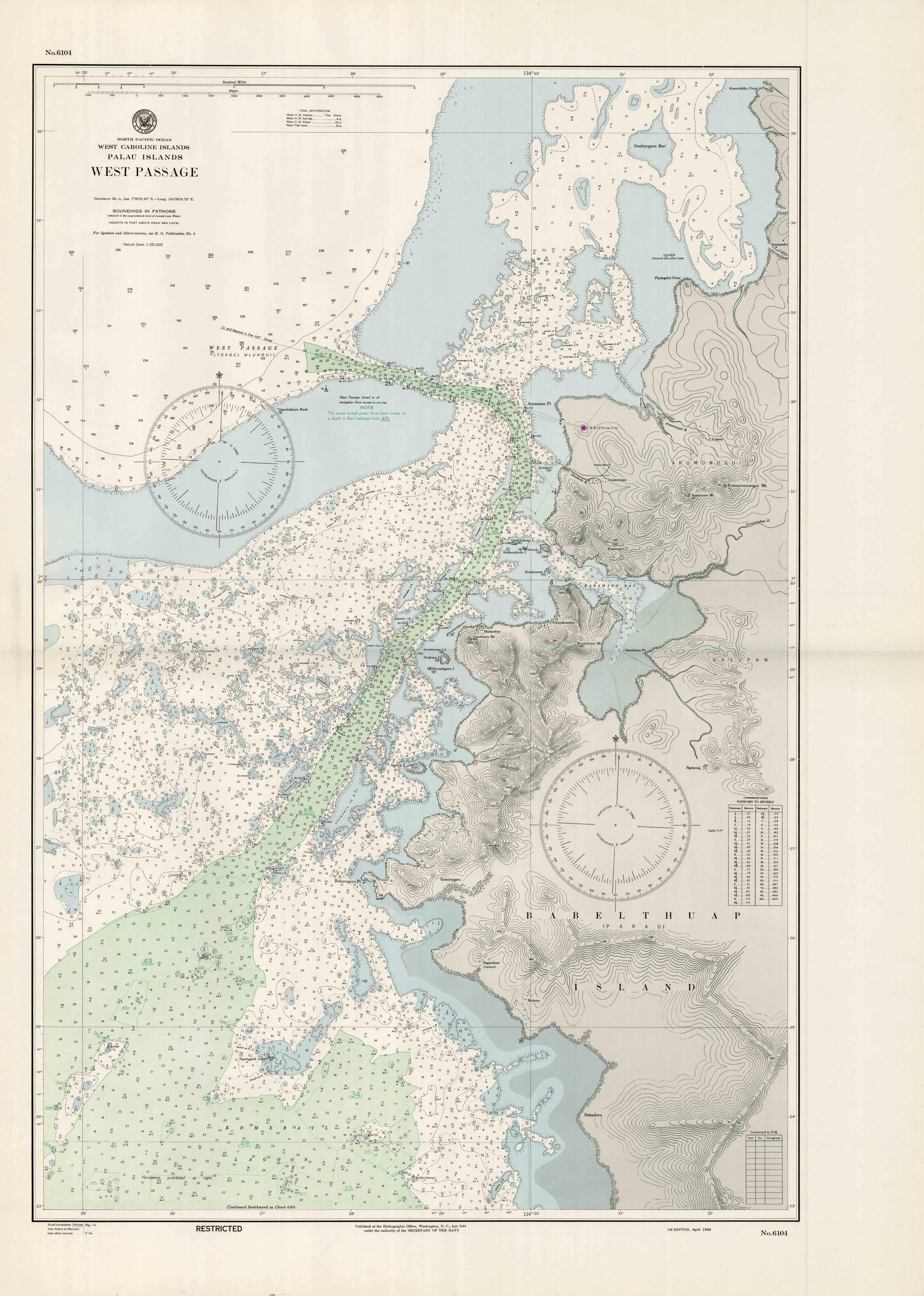 North Pacific Ocean - West Caroline Islands - Palau Islands - West Passage