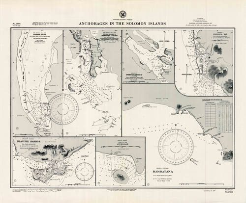 South Pacific Ocean - Solomon Islands - Anchorages in the Solomon Islands - Hathorn Sound - Port Diamond - Choiseul Bay - Blanche Harbor - Bambatana