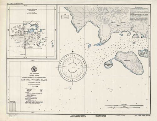 South Pacific Ocean - Solomon Islands - Russell Islands - Southwest Part - Cape Bola to Taiena Island