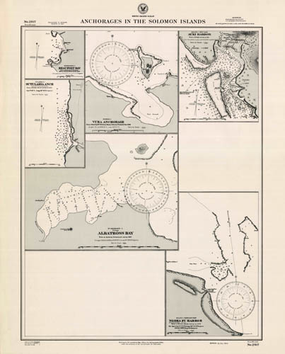 South Pacific Ocean - Anchorages in the Solomon Islands - Beaufort Bay - Vura Anchorage- Sutulahia Anchorage - Albatross Bay - Auki Harbor - Ngora Fu Harbor