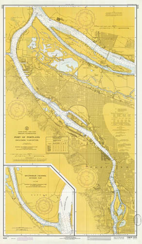 United States - West Coast - Oregon - Washington - Port of Portland Including Vancouver multnomah channel willamette river columbia st. johns university park ross island hardtack sellwood fulton swan hayden