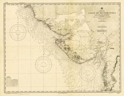 Indian Ocean - Arabian Sea - Coast of British India (India) - Karachi to Bombay including the Gulfs of Kutch and Cambay