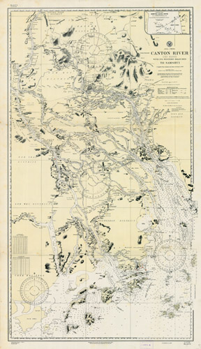 China - Canton River (Chu Kiang) - with its Western Branches to Samshui