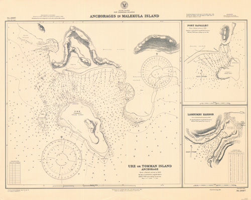 South Pacific - New Hebrides Islands - Anchorages in Malekula Island - Ure or Tomman Island Anchorage - Port Ravallec - Lambumbu Harbor