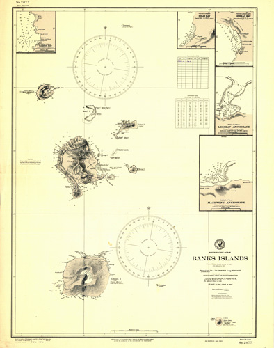 South Pacific Ocean - Banks Islands - Masevonu Anchorage - Losolav Anchorage - Avreas Bay - Milli Bay - Lakona Bay