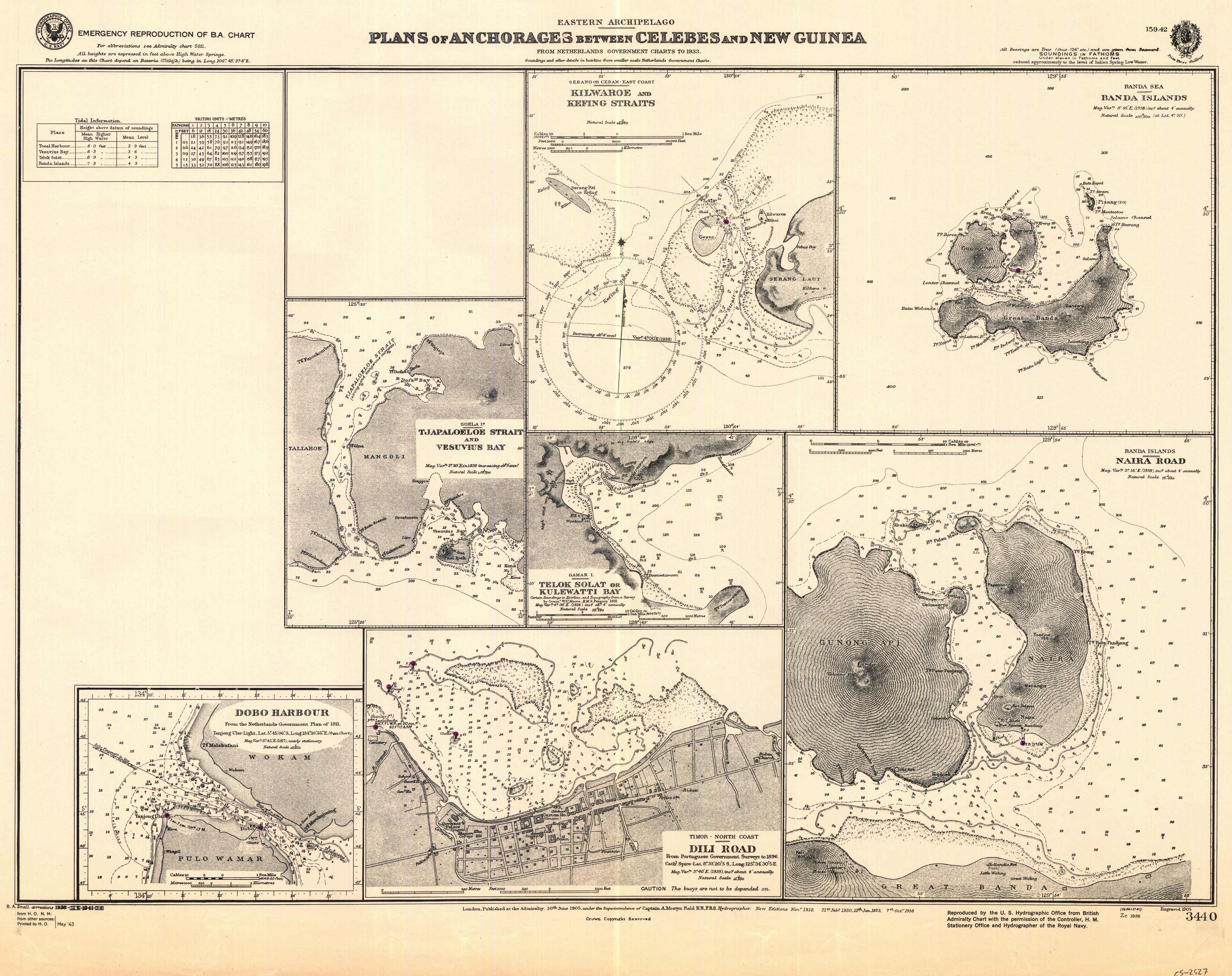 Eastern Archipelago - Plans of Anchorages between Celebes and New ...