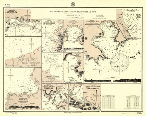 Eastern Archipelago - Anchorages and Bays on the Coasts of Java - Sankapura Bay - Japara Road - Semarang Road - Pamanukan Anchorage - Zand Bay - Chitanda Inlet Pangul Bay - Pachitan Bay - Segoro Wedi Bay - Cheribon Road - Chitando and Chilachap Inlets