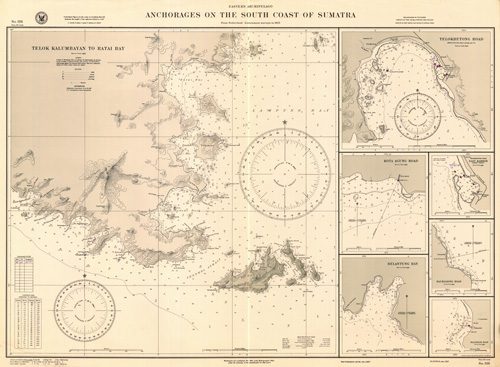 Eastern Archipelago - Anchorages on the South Coast of Sumatra - Telok Kalumbayan to Ratai Bay - Telokbetong Road - East Harbor - Kota Agung Road - Belantung Bay - Kaurgading Road - Kaliandak Road