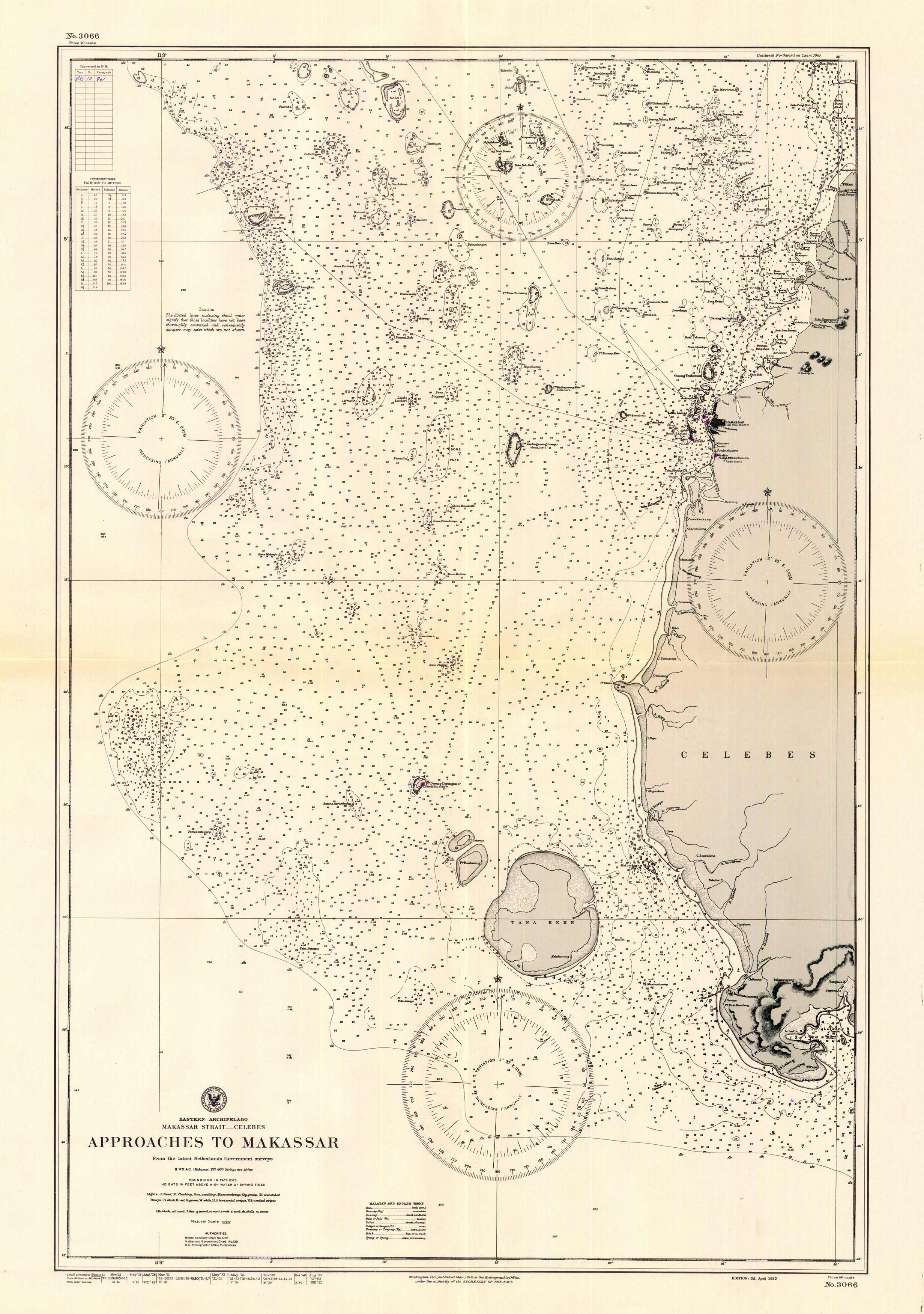 Eastern Archipelago - Makassar Stait_Celebes - Approaches to Makassar