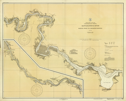 Virginia - Chesapeake Bay - Rappahannock River - Marsh Point to Fredricksburg