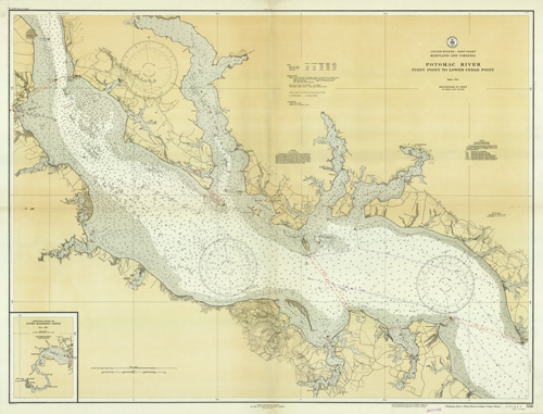 Maryland - Virginia - Potomac River - Piney Point to Lower Cedar Point - continuation of Upper Machodoc Creek