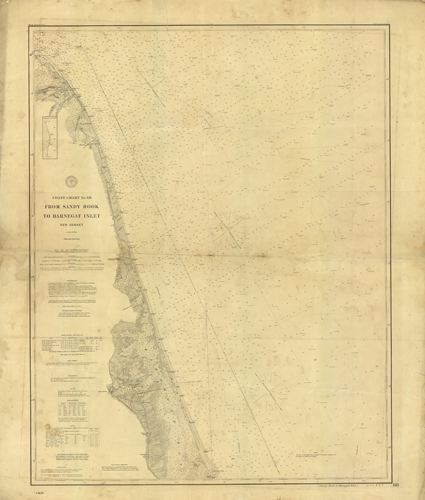 Coast Chart No. 121 - From Sandy Hook to Barnegat Inlet - New Jersey