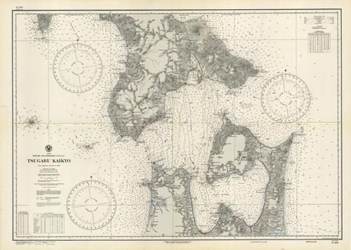 Japan- Honshu and Hokkaido (Hokushu)- Tsugaru Kaikyo (Tsugaru Straits) - From Japanese surveys to 1924