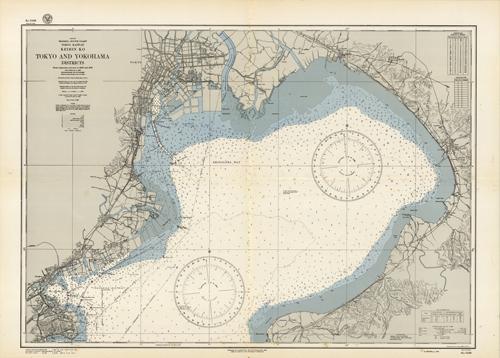 Japan- Honshu- South Coast- Tokyo Kaiwan (Tokyo Bay)- Keihin Ko- Tokyo and Yokohama Districts- From Japanese surveys in 1923 and 1924 with additions to 1937