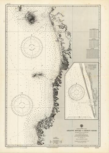 Japan- Hokkaido- West Coast- Aikappu Misaki to Rebun Shima (Approximately Modern Day Rumoi to Wakkanai) - From Japanese surveys between 1893 and 1900; Teshio Kawa Kuchi- From Japanese surveys to 1927