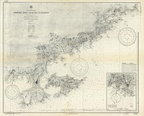 Japan- South Coast of Honshu- Oshima and Urakami Harbors- From a Japanese survey in 1900