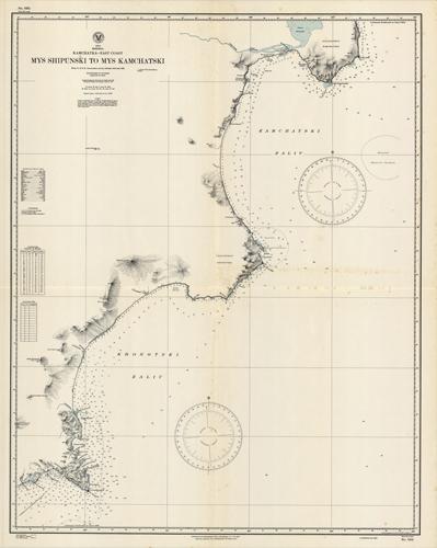Asia- Siberia- Kamchatka- East Coast- Mys Shipunski to Mys Kamchatski- From USSR Government surveys bewteen 1918 and 1929