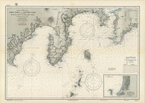 Japan- Honshu- South Coast- Omai Saki to Nojima Saki including Suruga Wan and Sagami Nada- From Japanese surveys to 1926 with additions from other sources to 1936; Nii Shima- Honmura Hakuchi- From a Japanese survey in 1912