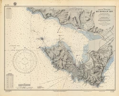 Japan- Hokkaido- South Coast- Muroran Ko From Japanese surveys to 1911 with additions from other sources to 1941