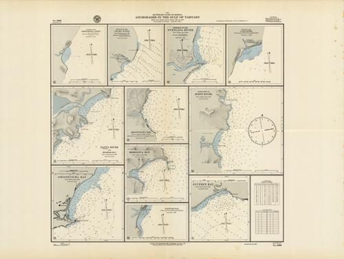 Asia- Southeast Coast of Siberia- Anchorages in the Gulf of Tartary- Mostly from Russian surveys between 1893 and 1935