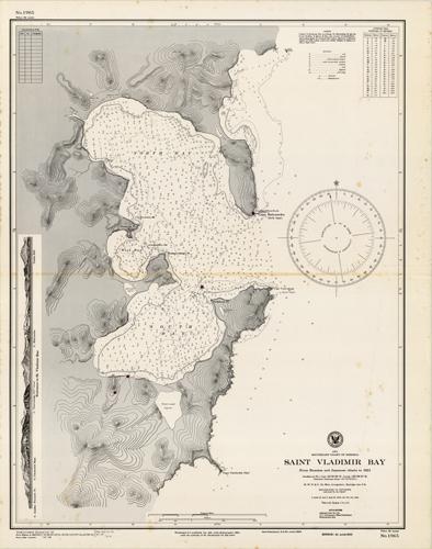 Asia- Southeast Coast of Siberia- Saint Vladimir Bay (Modern Day Zaliv Vladimira)- From Russian and Japanese Charts to 1921