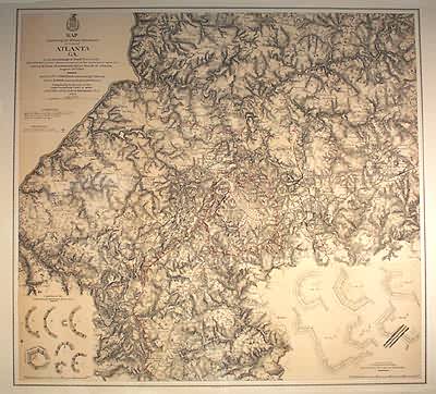 Map Illustrating the Military Operations in Front of Atlanta