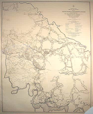 Army of the Potomac Map of White House to Harrisons Landing